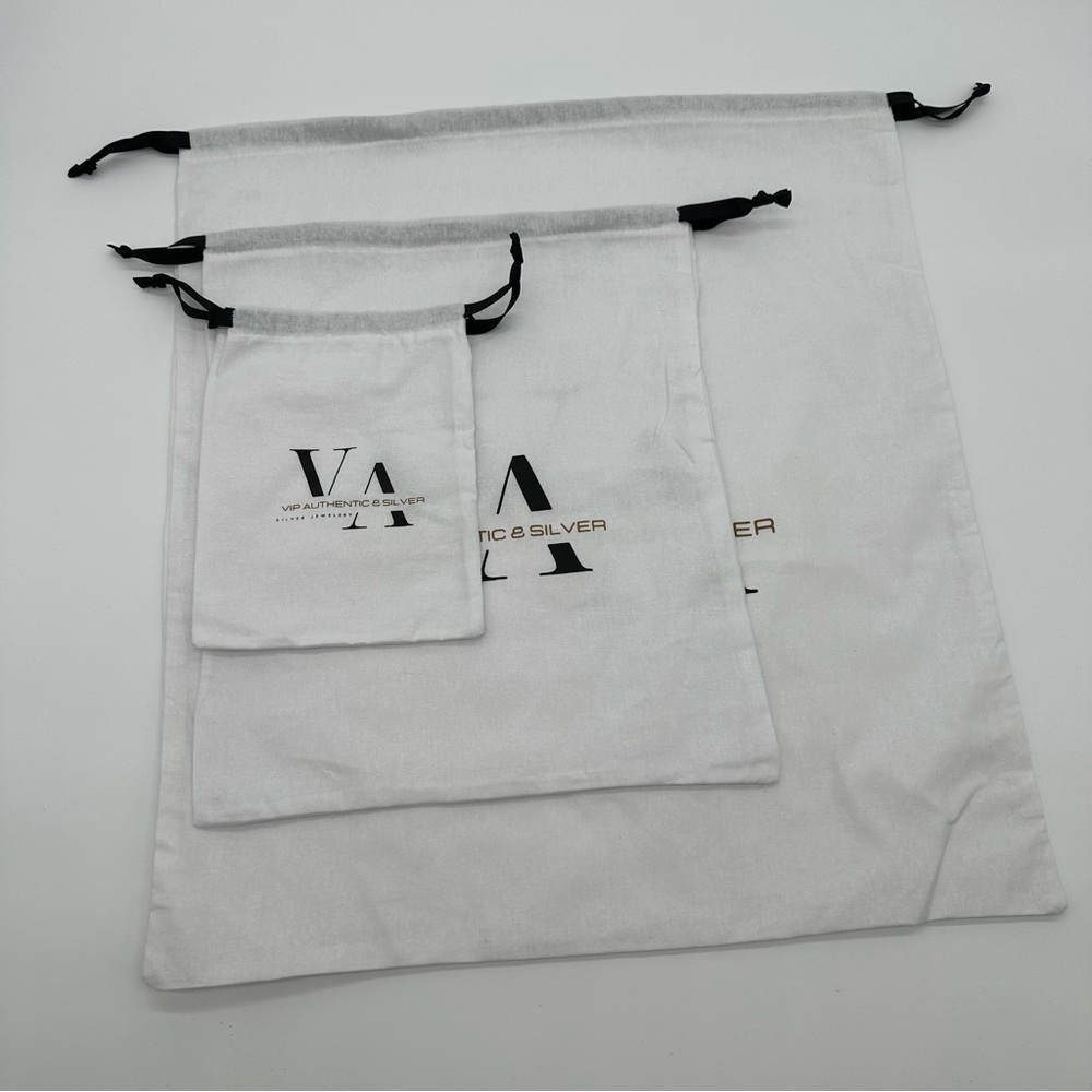VipAuthentic Dust Bag 3Pk Set Pull String 100% Cotton S,M,L